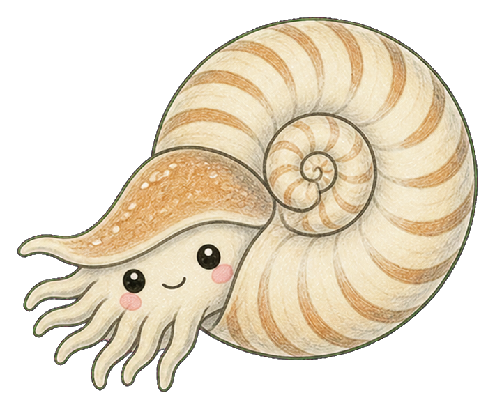 Preview for Chambered Nautilus Kawaii Sticker