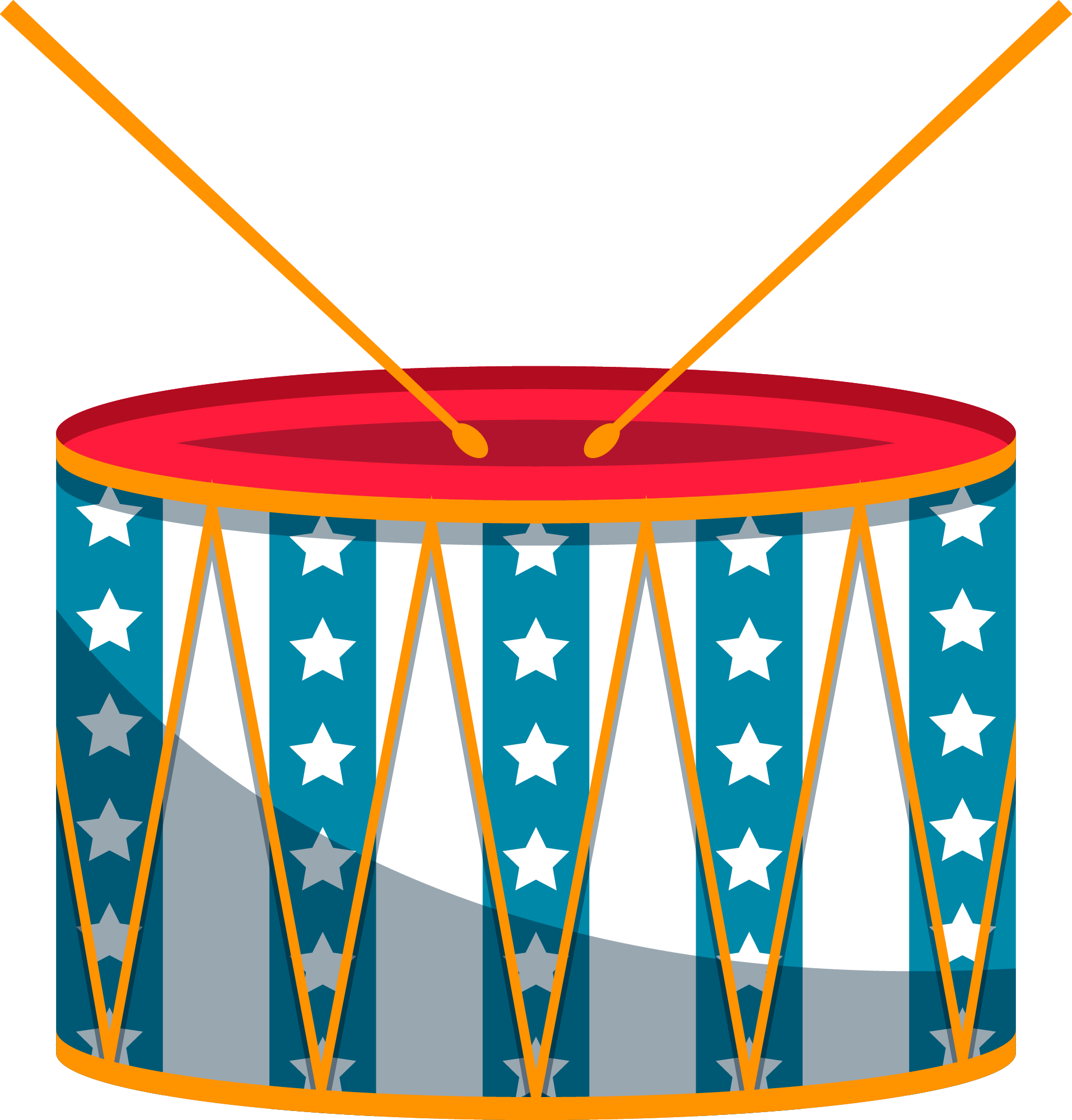 Preview for Patriotic-star-drum-fourth-of-sticker-b3d29