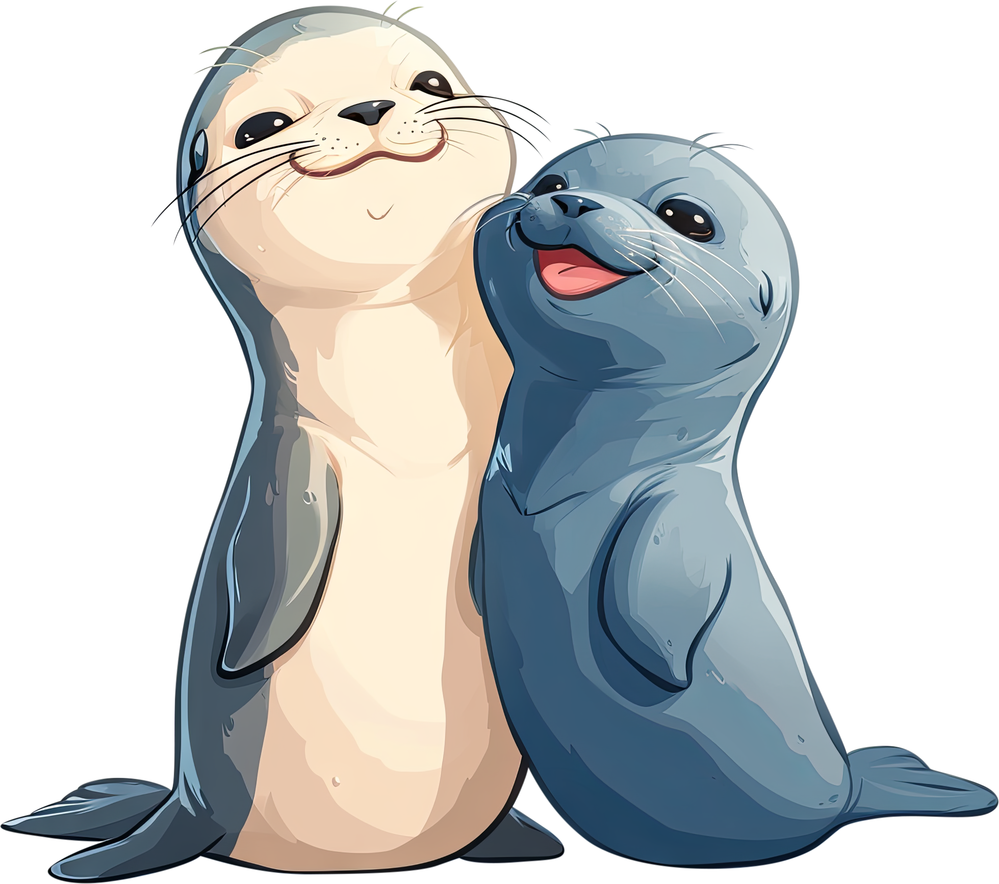 Preview for Cartoon-seal-illustration-love-characters-sticker-7fb33