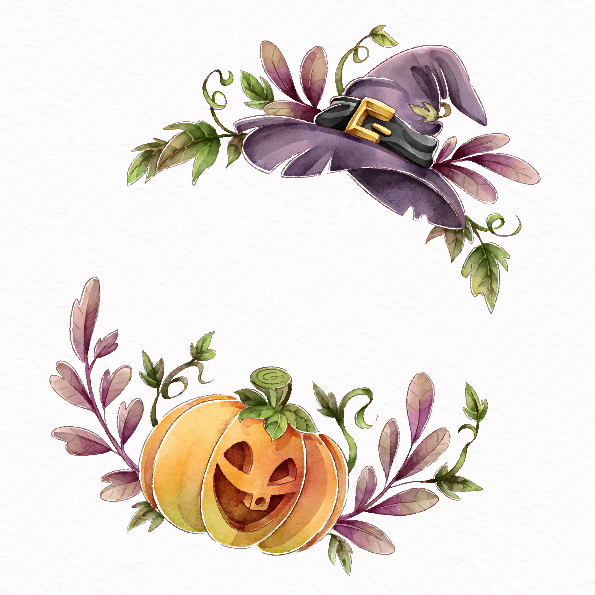 Preview for Halloween-witch-hat-pumpkin-decor-background-4e21f