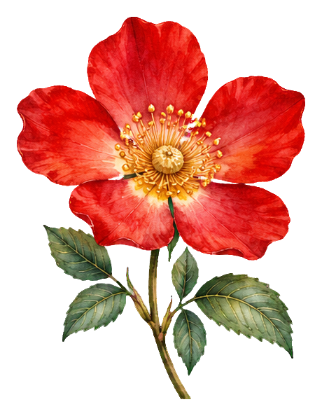 Preview for Watercolor Wildflowers Wild Rose