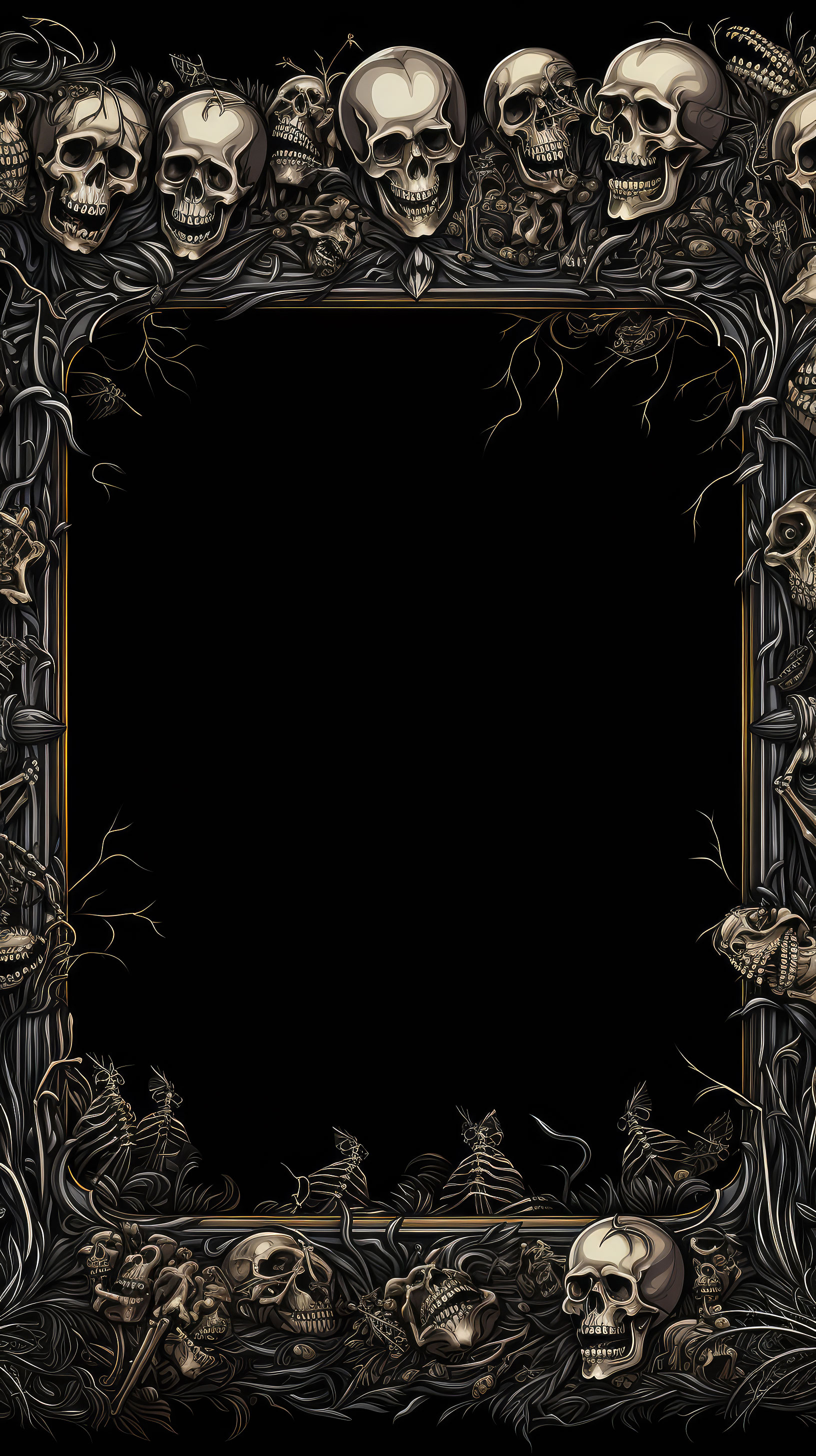 Preview for Gothic-skull-frame-design-halloween-story-background-6f76a