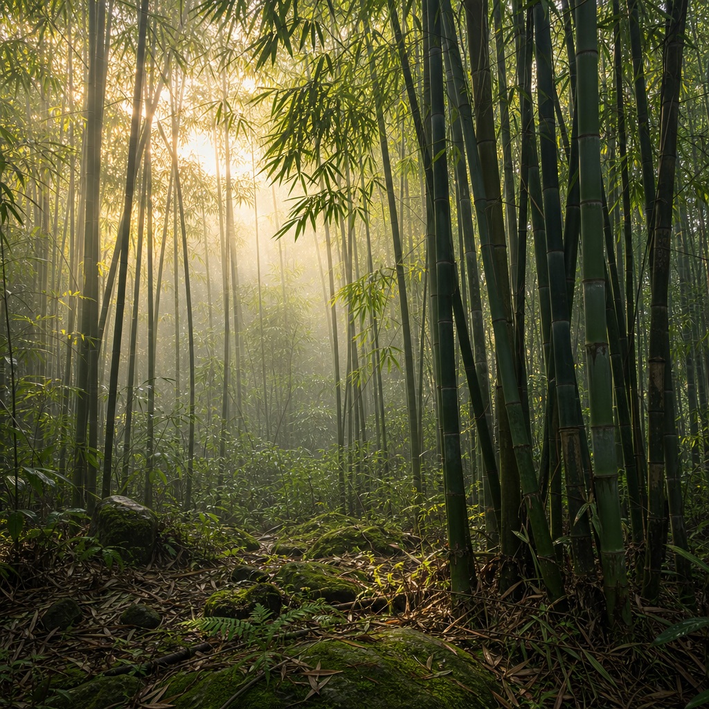Preview for Misty Bamboo Grove Background