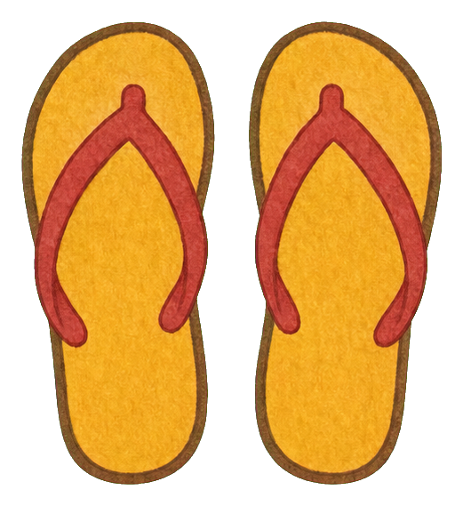 Preview for Mustard Flip Flops Sticker