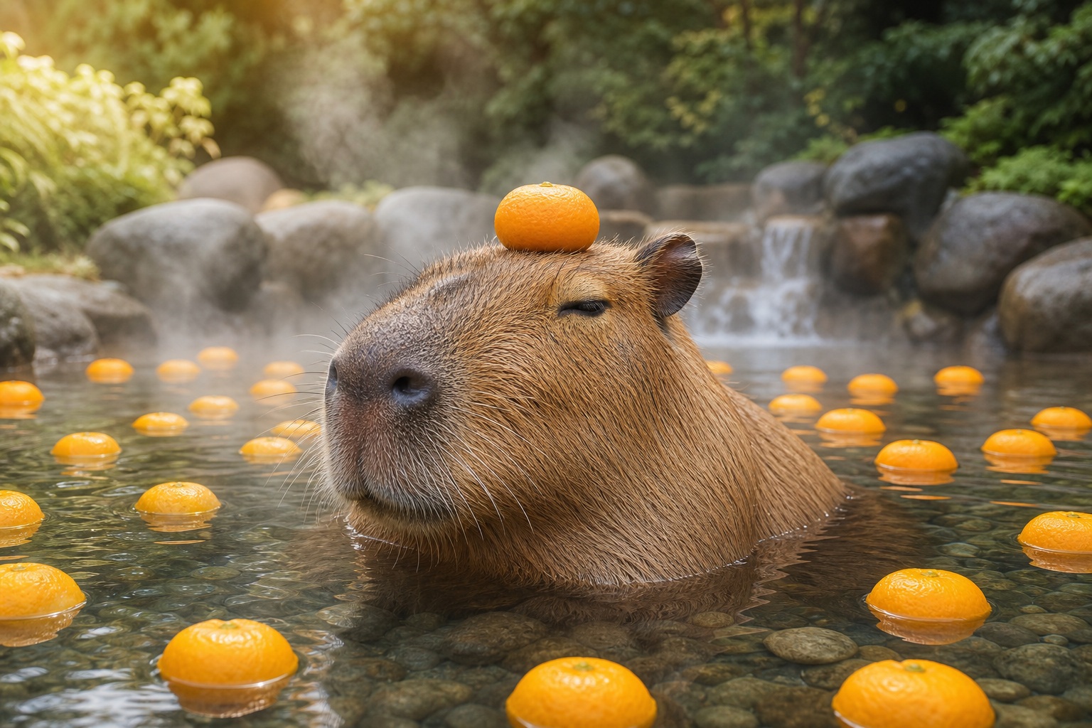 Preview for Capybara Spa Stock Background