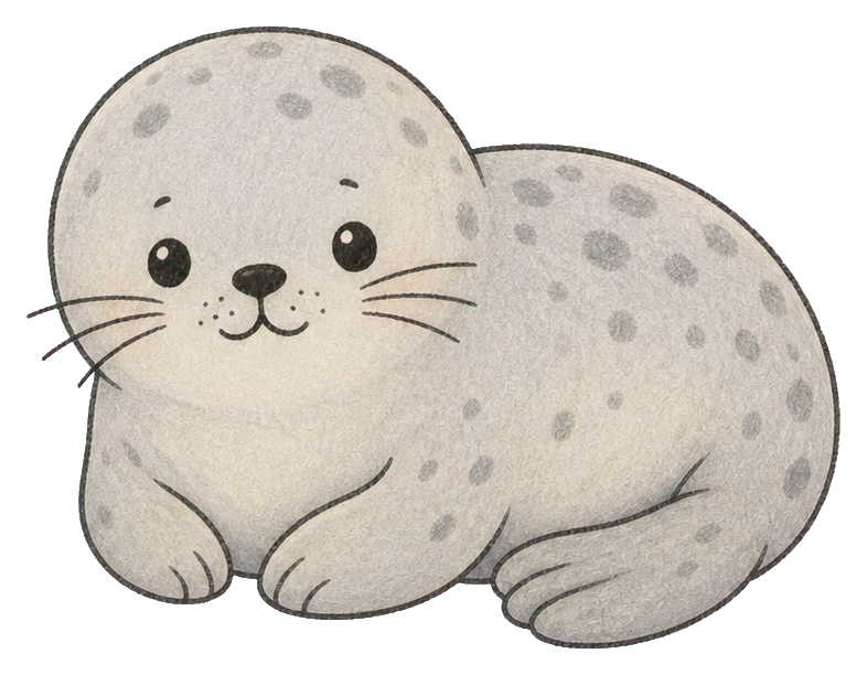 Preview for Cute Seal Sticker Graphic