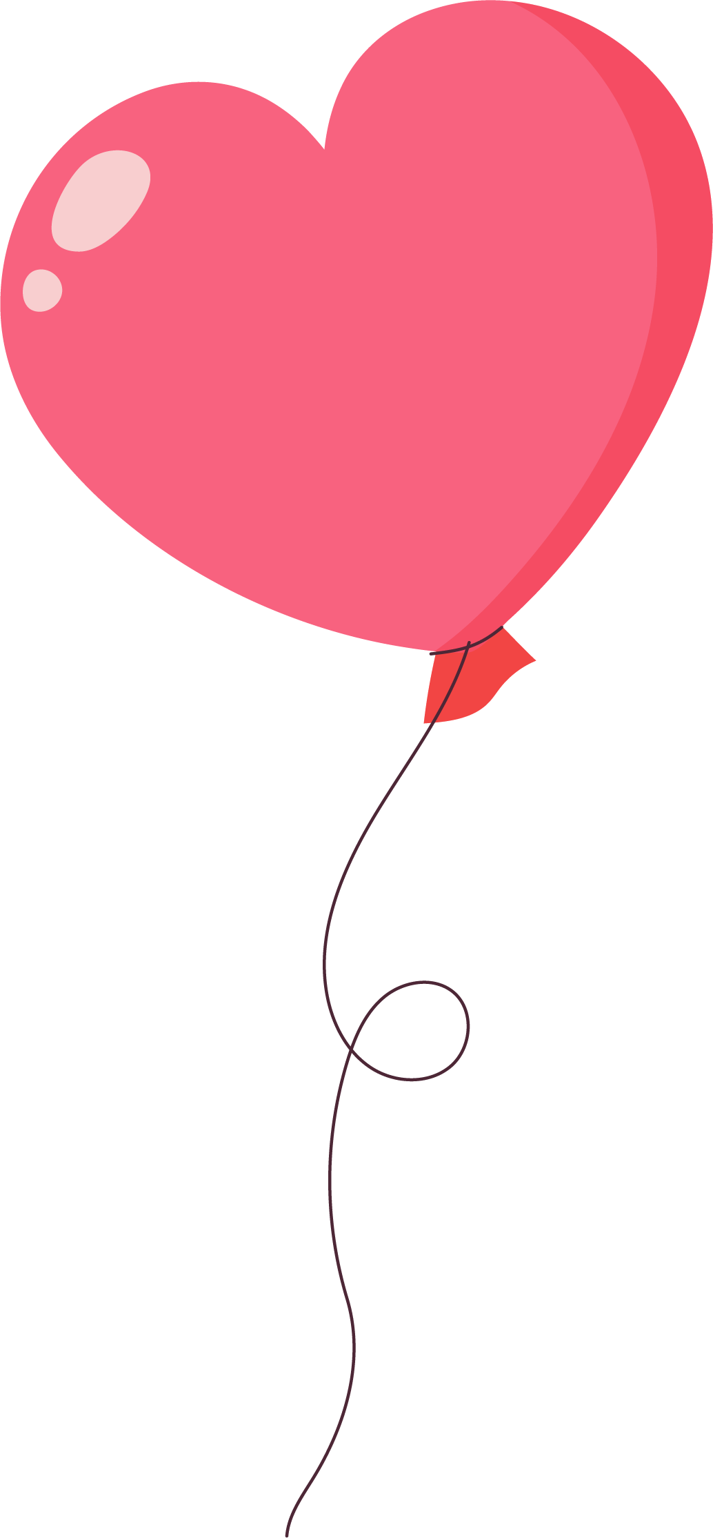 Preview for Pink-heart-shaped-balloon-love-design-sticker-2306e