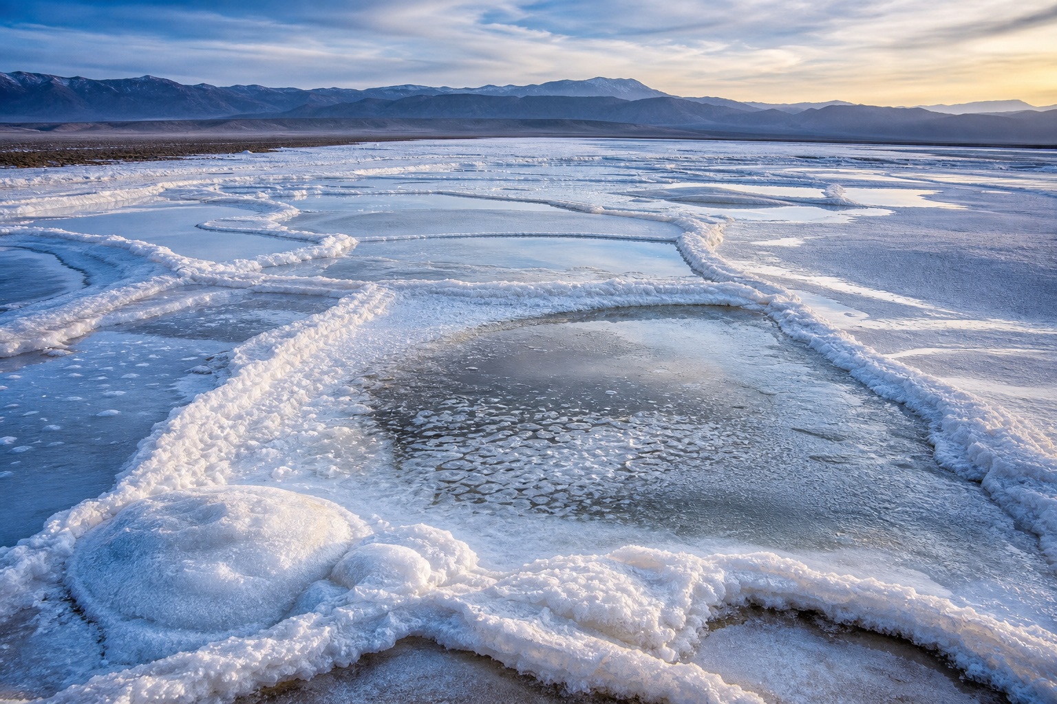 Preview for Winter Salt Flat Landscape Background