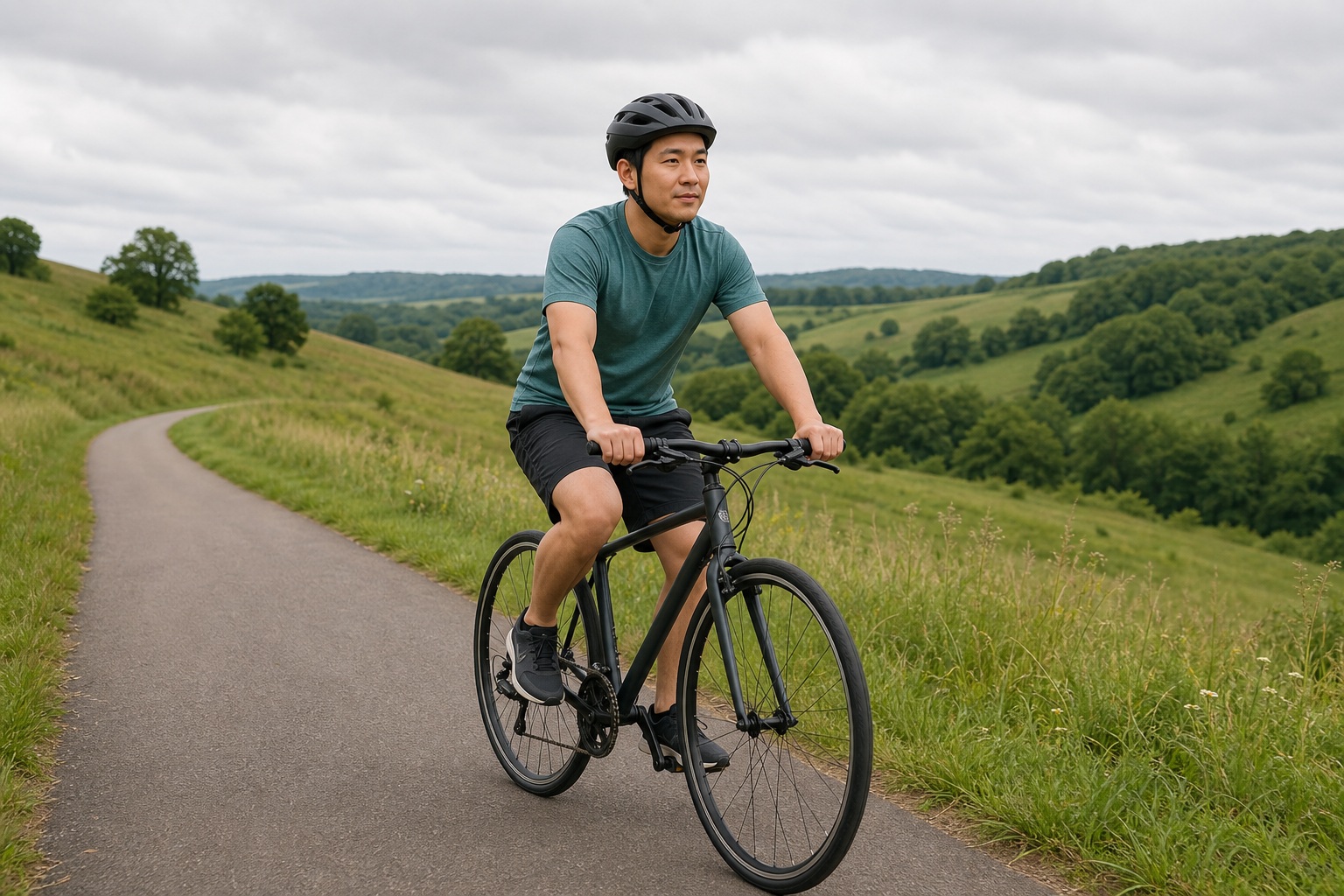 Preview for Countryside Cycling Stock Background