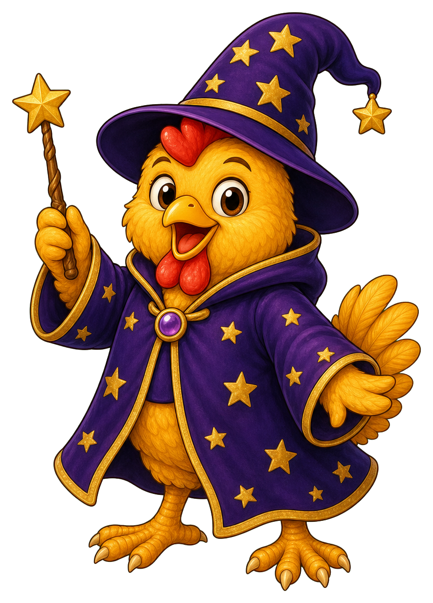 Preview for Wizard Chicken Sticker Graphic