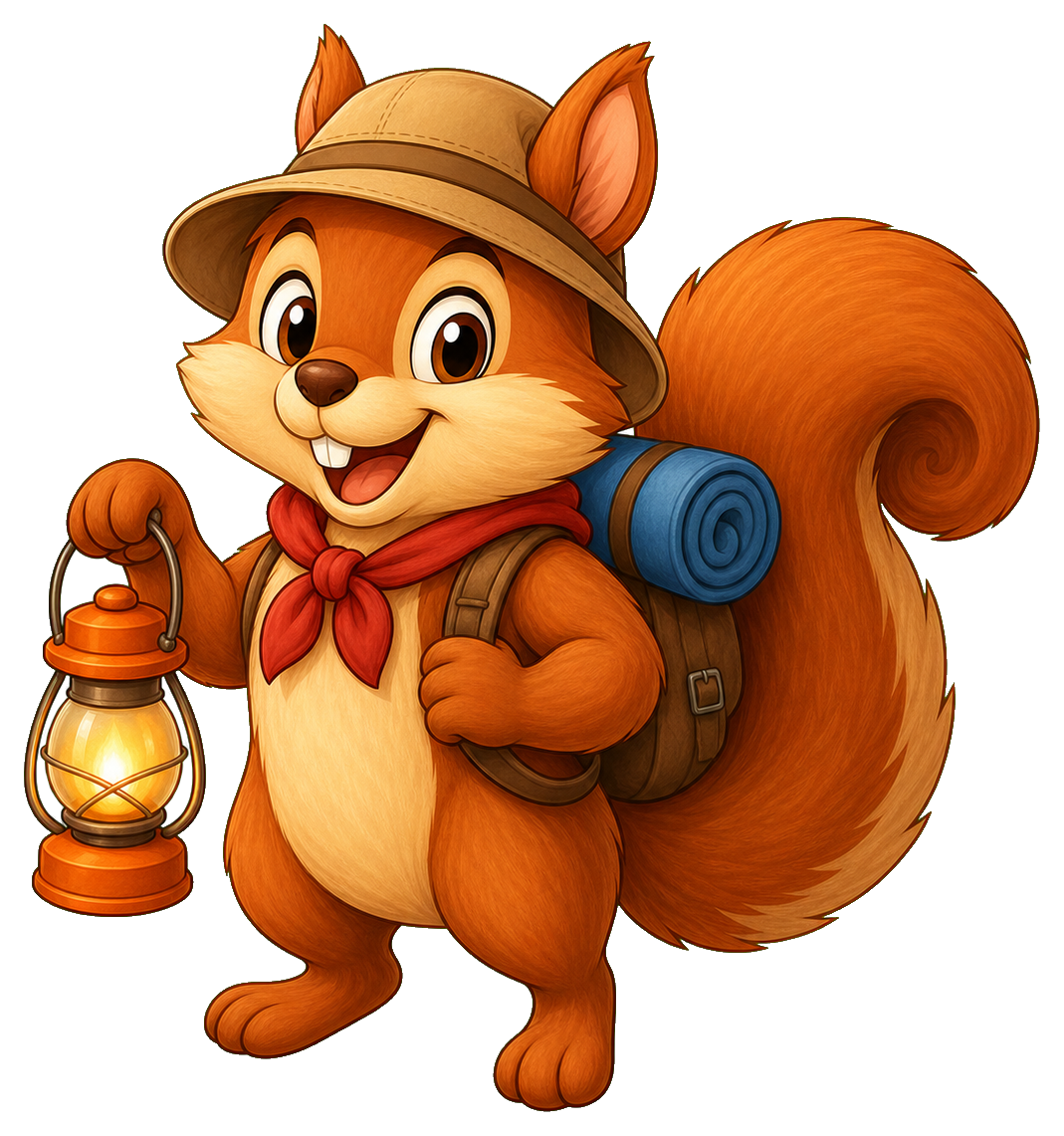 Preview for Camping Squirrel Sticker