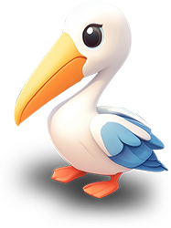 Preview for Cartoon-pelican-illustration-animal-sticker-7cd44