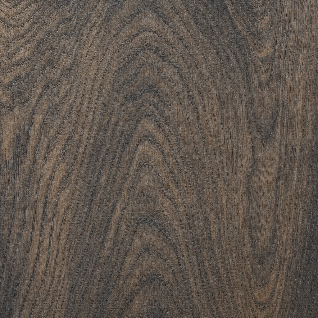 Smoked gray oak wood plank texture with flowing cathedral grain pattern