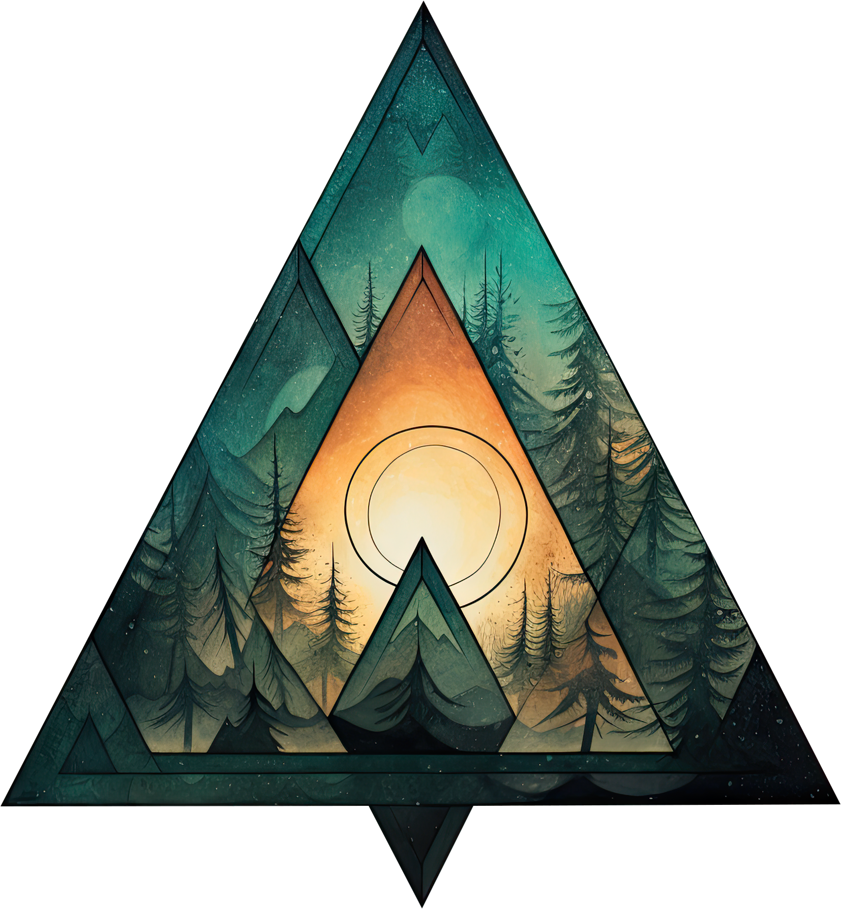 Preview for Mountain-landscape-logo-template-logo-mountain-sticker-694ea