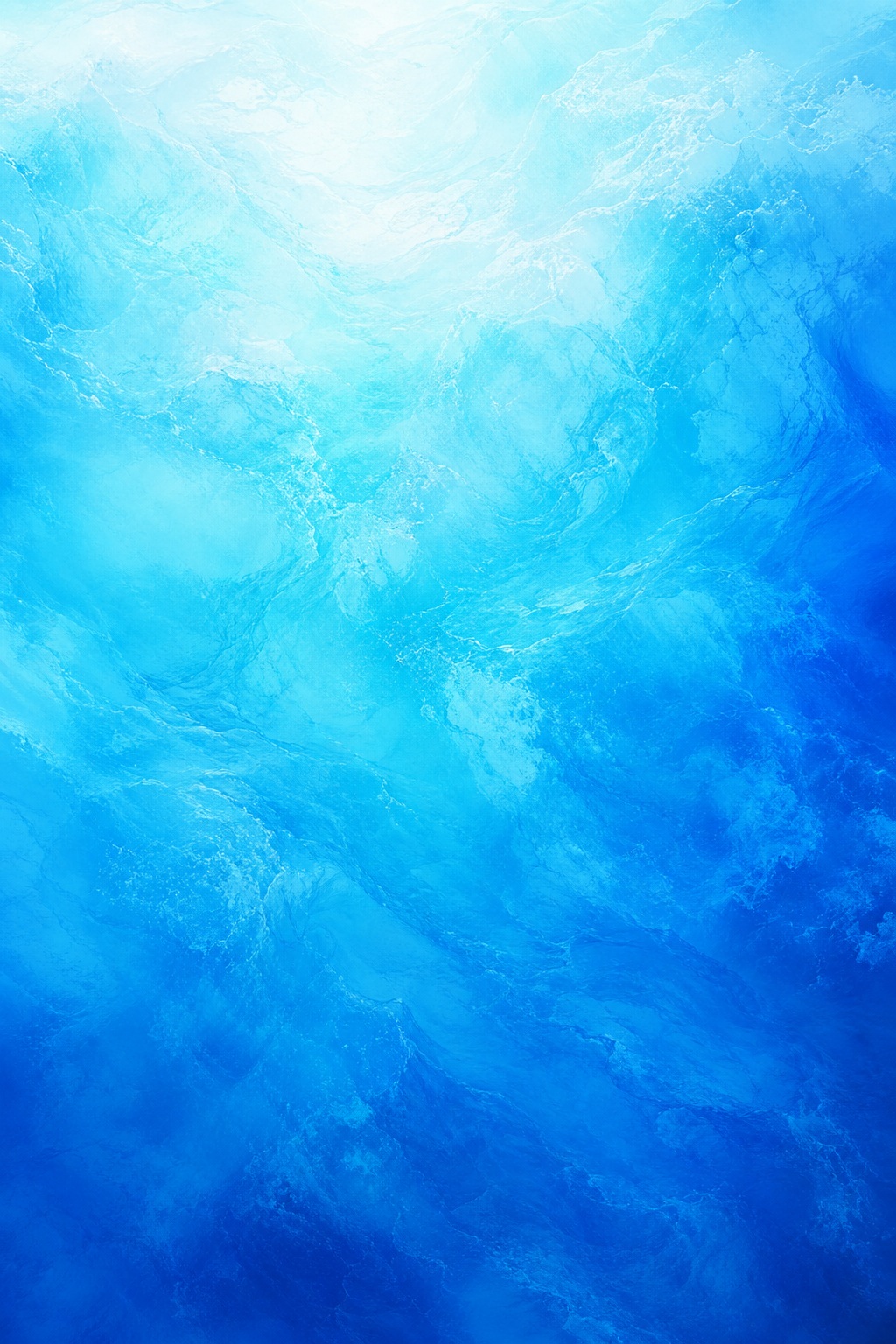 Soft aqua to deep blue abstract gradient with watery light textures