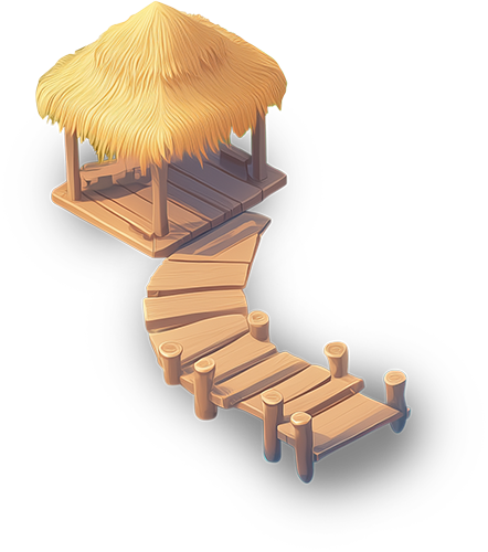 Preview for Tropical-treehouse-design-dock-sticker-a6597
