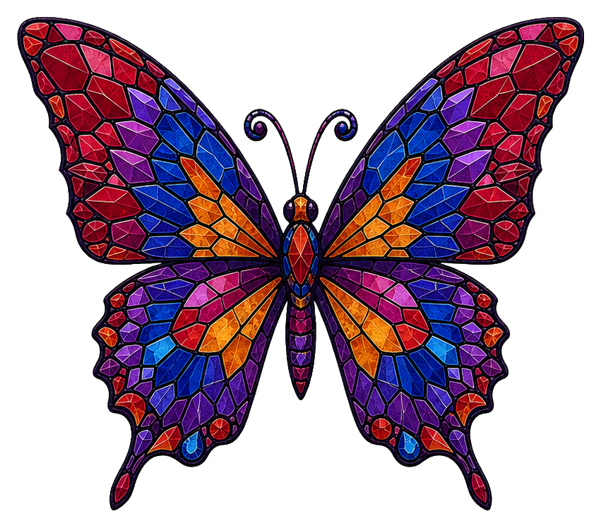 Preview for Prismatic Mosaic Butterfly Sticker