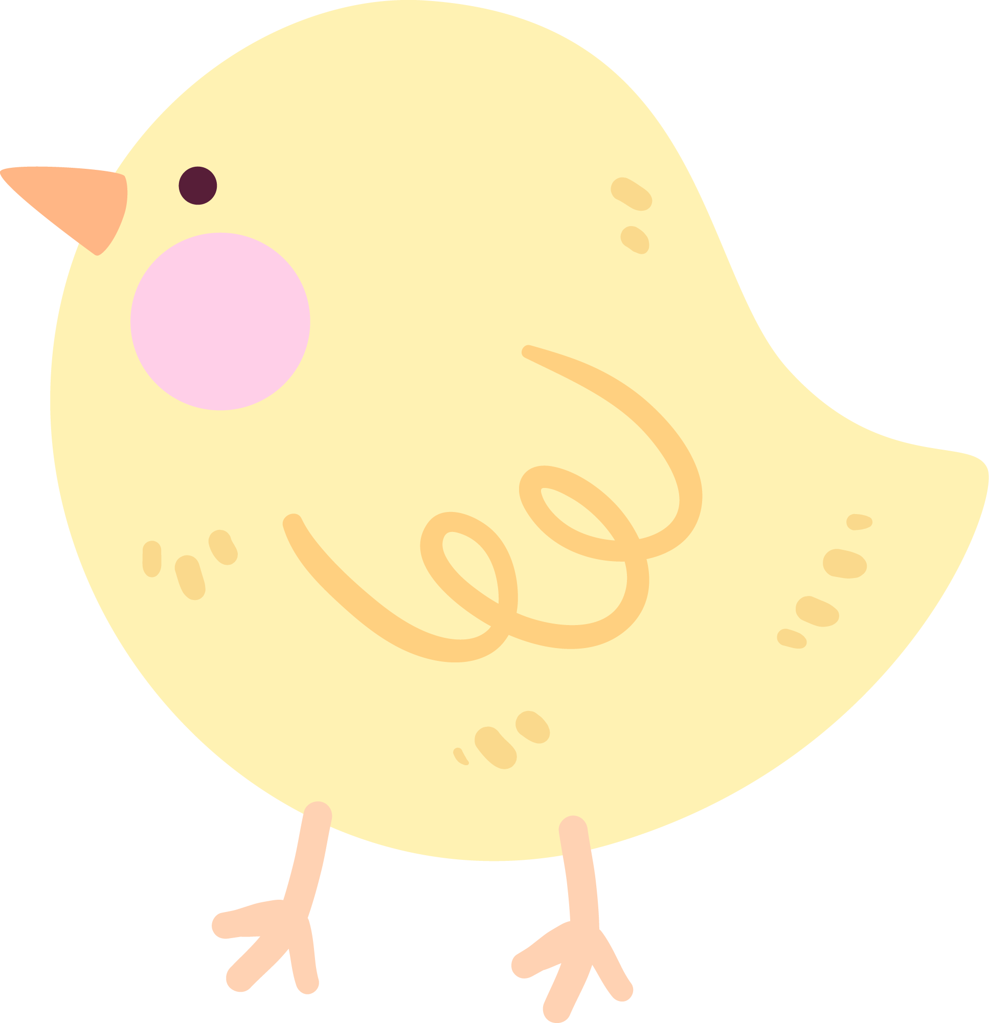 Preview for Cute-chick-illustration-easter-sticker-76147