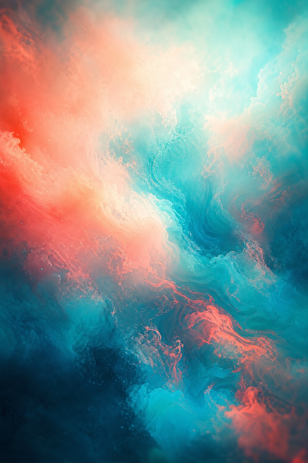 Preview for Coral Cyan Defocused Light Haze Background