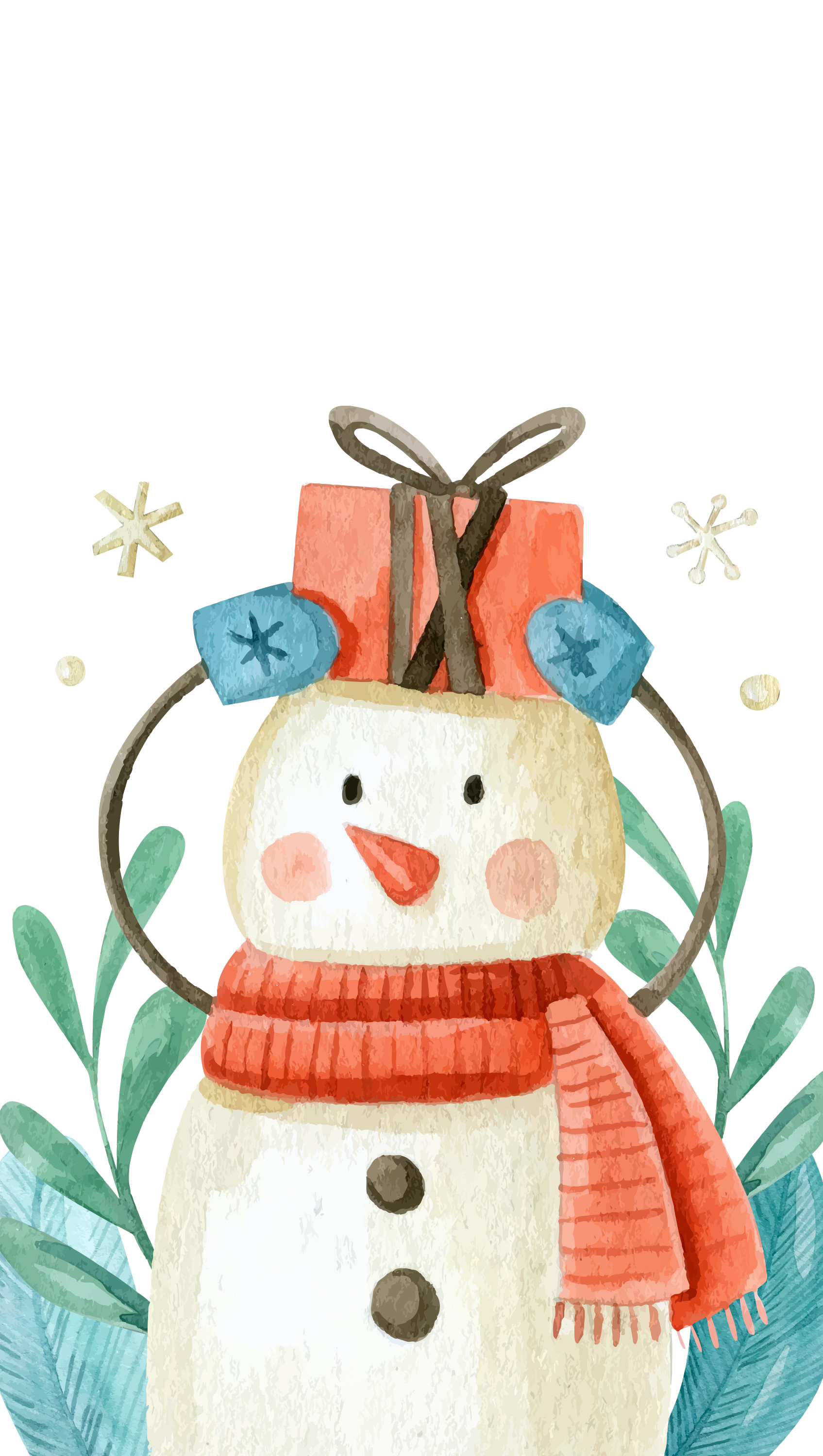 Preview for Watercolor-snowman-illustration-christmas-background-952bd