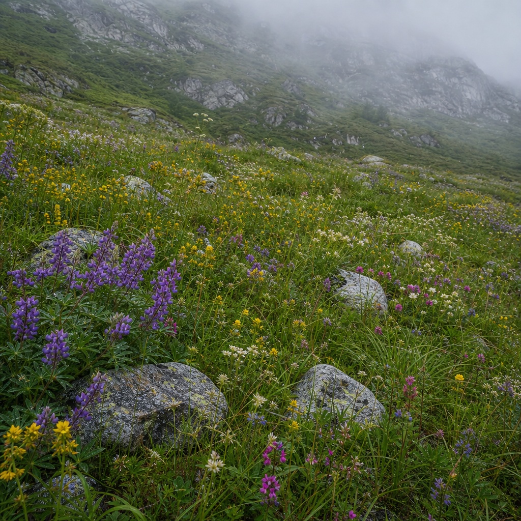 Preview for Alpine Wildflower Meadow Background