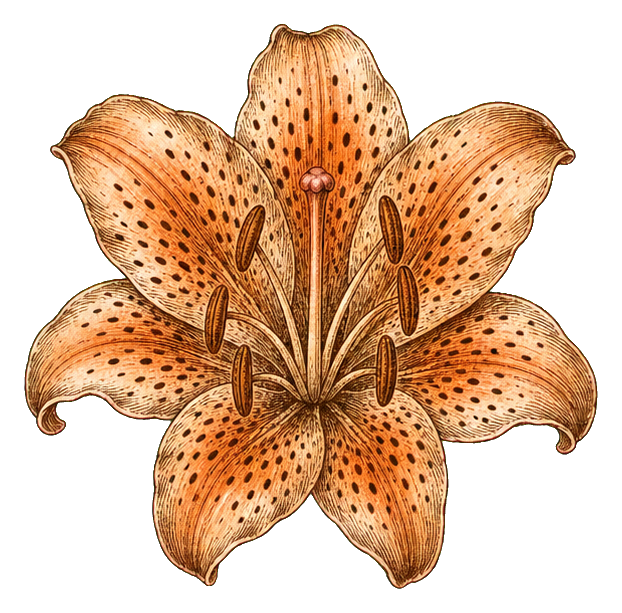 Preview for Vintage Spotted Tiger Lily Sticker