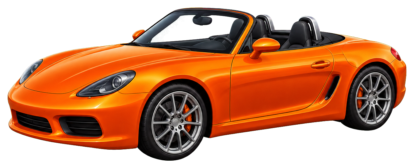 Preview for Orange Roadster Car Sticker