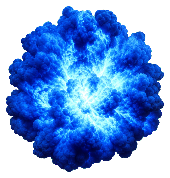 Preview for Realistic Blue Explosion Sticker