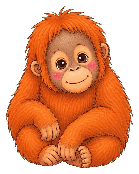 Preview for Orangutan Sticker For Cute Animal Designs