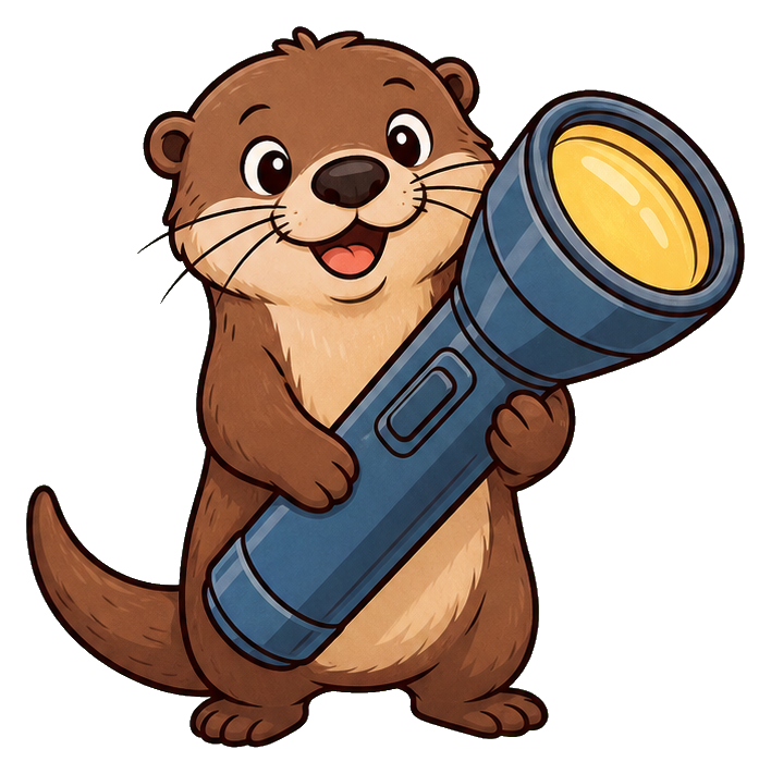 Preview for Otter Flashlight Sticker