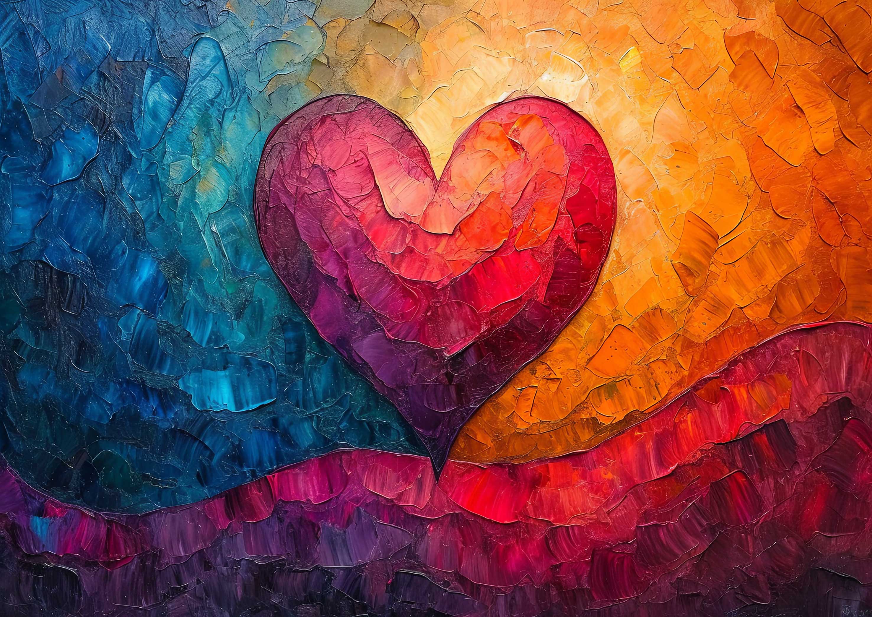 Preview for Vibrant-heart-art-template-love-background-783b8