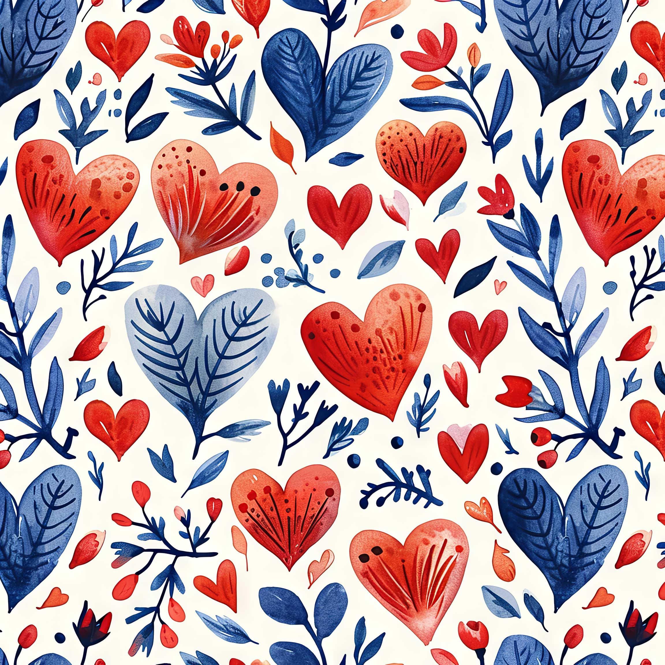 Preview for Hand-drawn-heart-pattern-design-love-background-ff92e