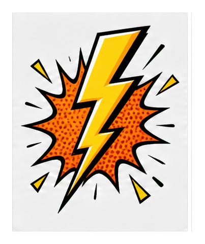 Preview for Orange Lightning Splash Sticker