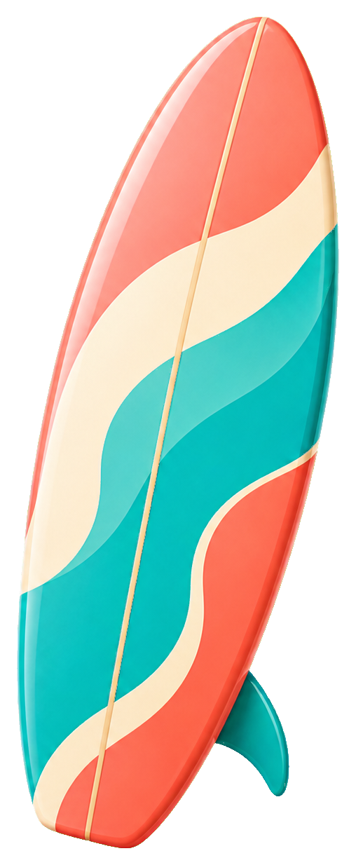 Preview for Surfboard Sticker For Summer Designs