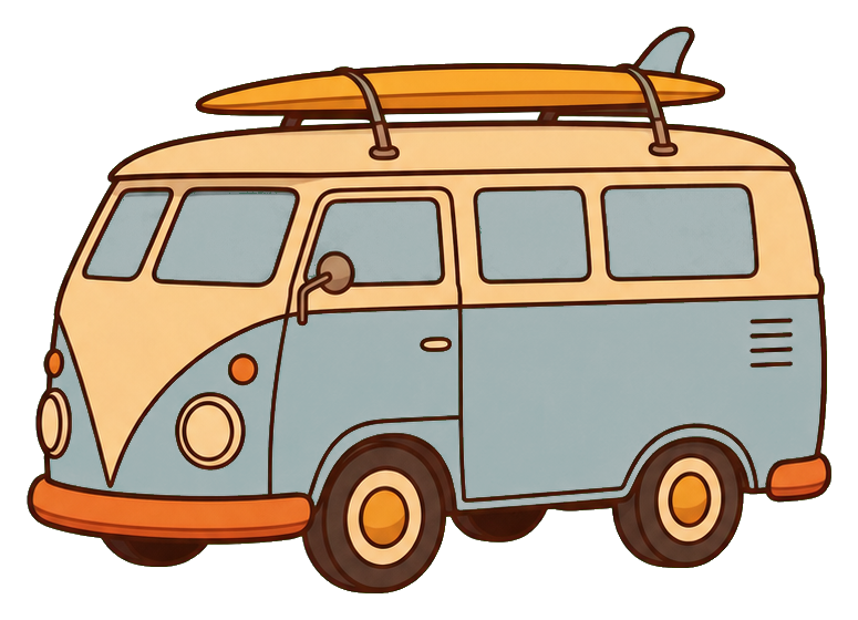Preview for Surf Van Sticker Graphic
