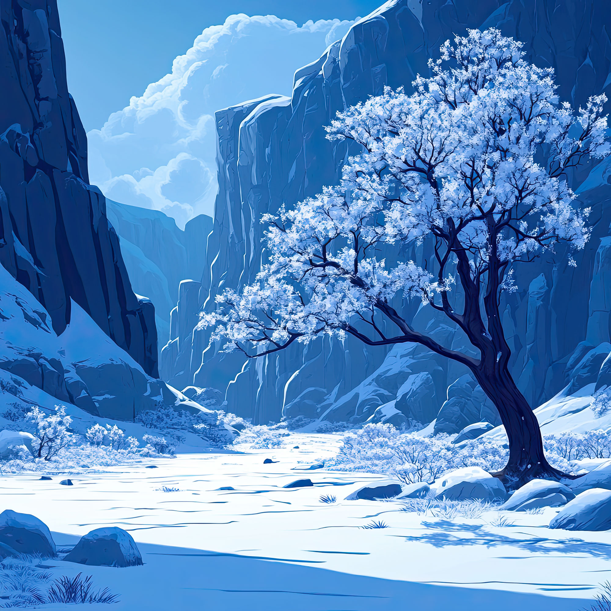 Preview for Serene-snowy-landscape-nature-backdrop-background-57730