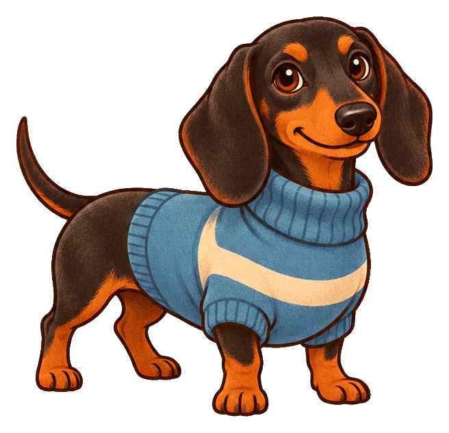 Preview for Groovy Dachshund Cozy Sweater