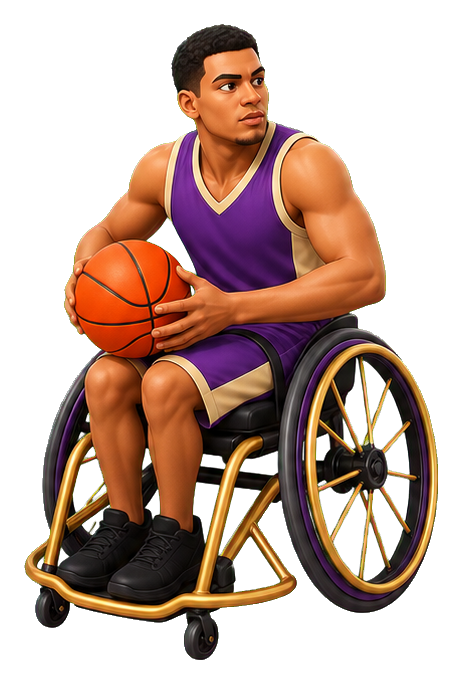 Preview for Wheelchair Basketball Player Sticker