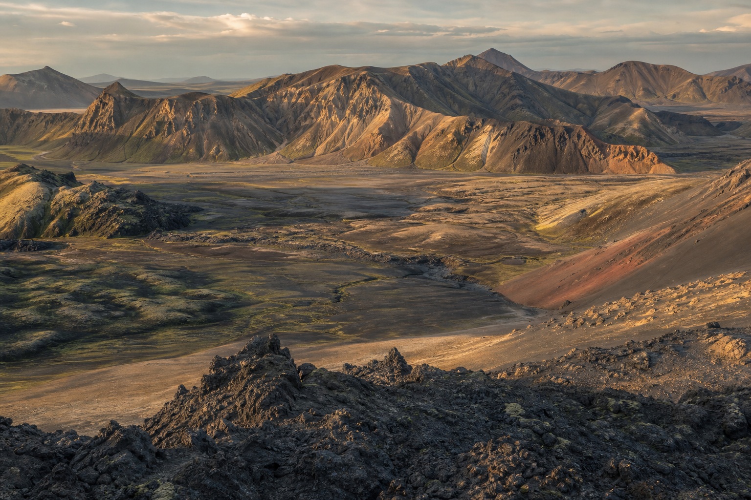 Preview for Golden Afternoon Volcanic Ridge Valley Background