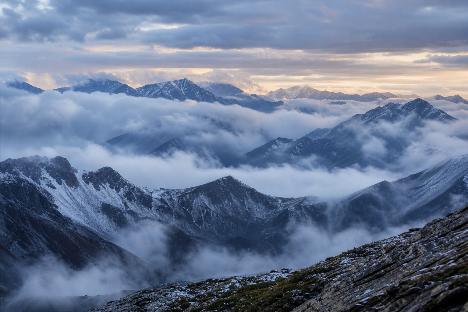 Preview for Alpine Daylight Clouded Valley Background