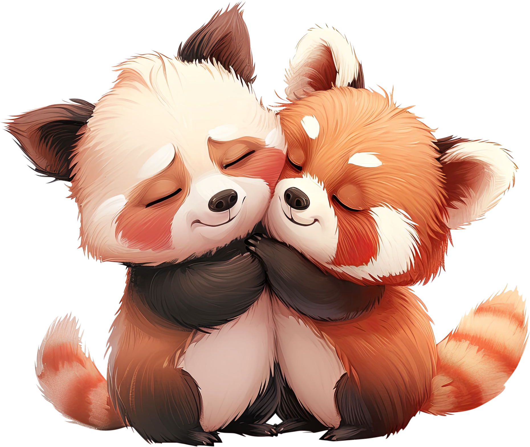 Preview for Adorable-red-pandas-hug-love-characters-sticker-ccff4