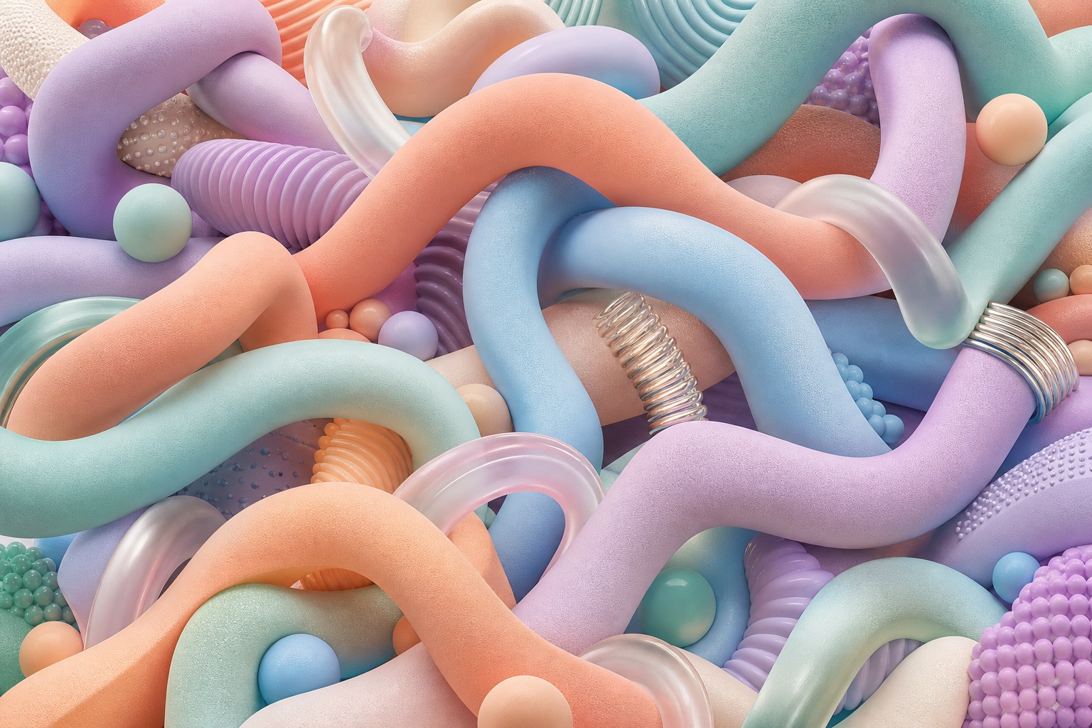 Preview for Pastel Foam Ribbon Knots Background