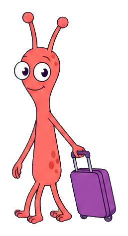 Preview for Funny Cartoon Alien Sticker