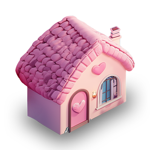Preview for Whimsical-pink-house-illustration-building-sticker-b5633