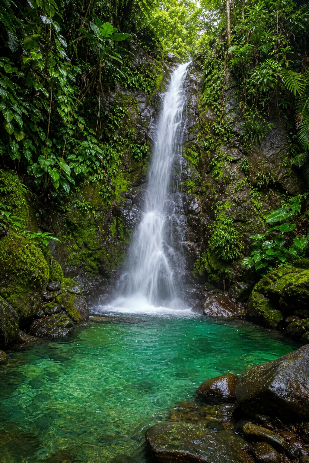 Preview for Tropical Waterfall Jungle Background