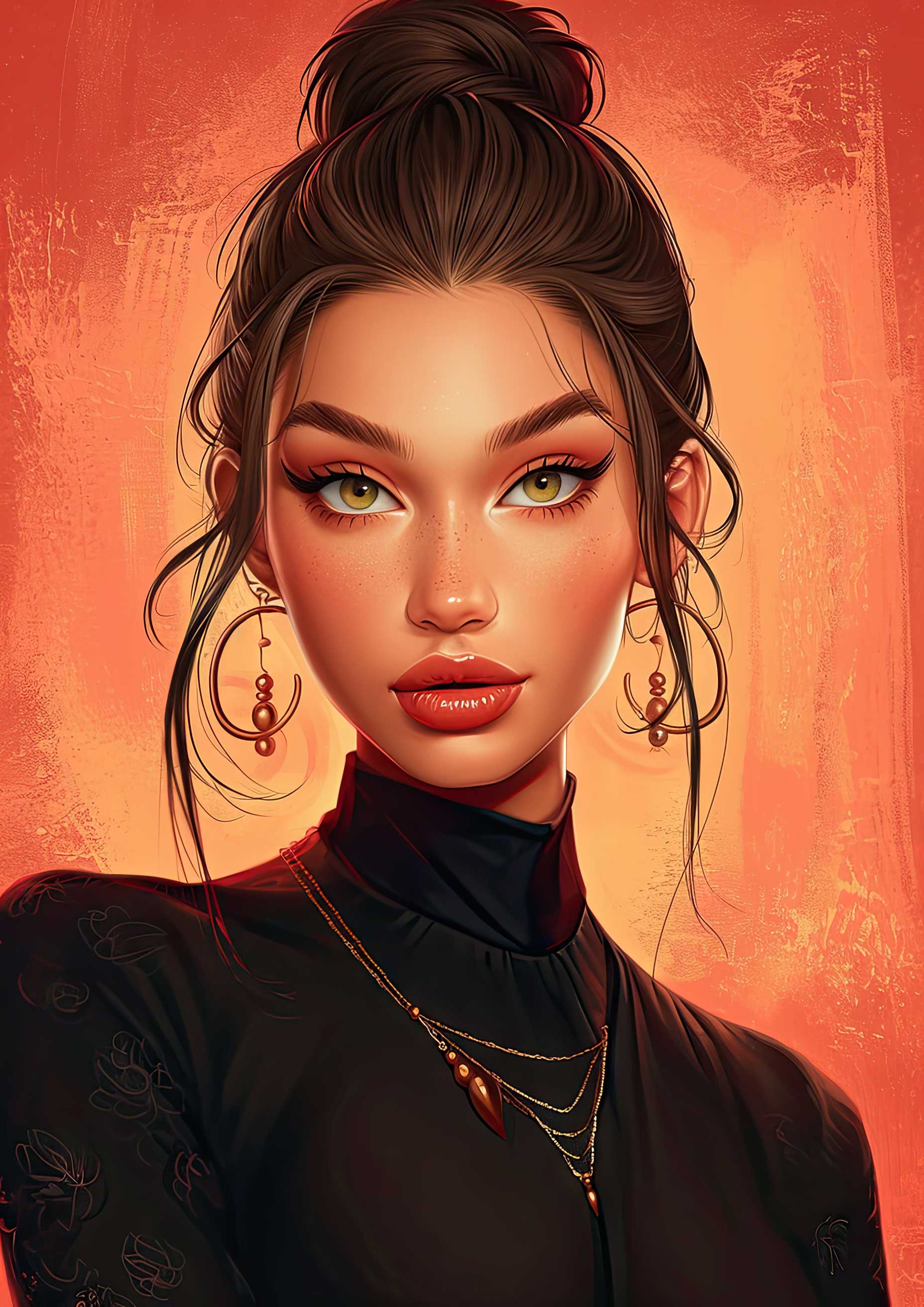 Preview for Elegant-woman-portrait-art-celebrities-background-e4edb