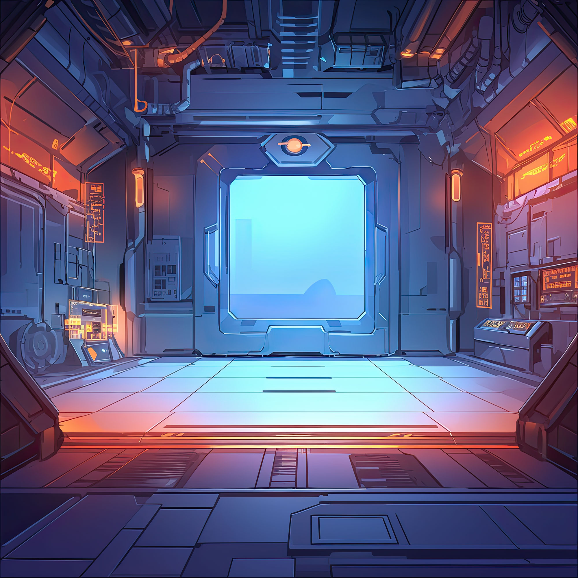 Preview for Futuristic-space-station-corridor-sci-fi-backdrop-background-d8f3b