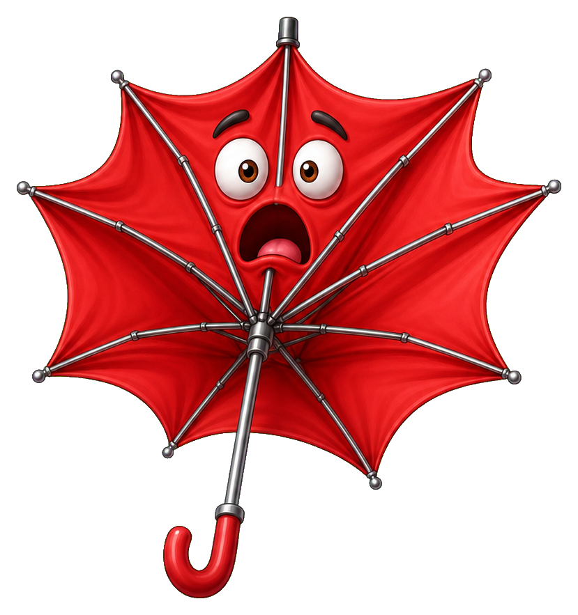 Preview for Umbrella Blown Inside Out Sticker