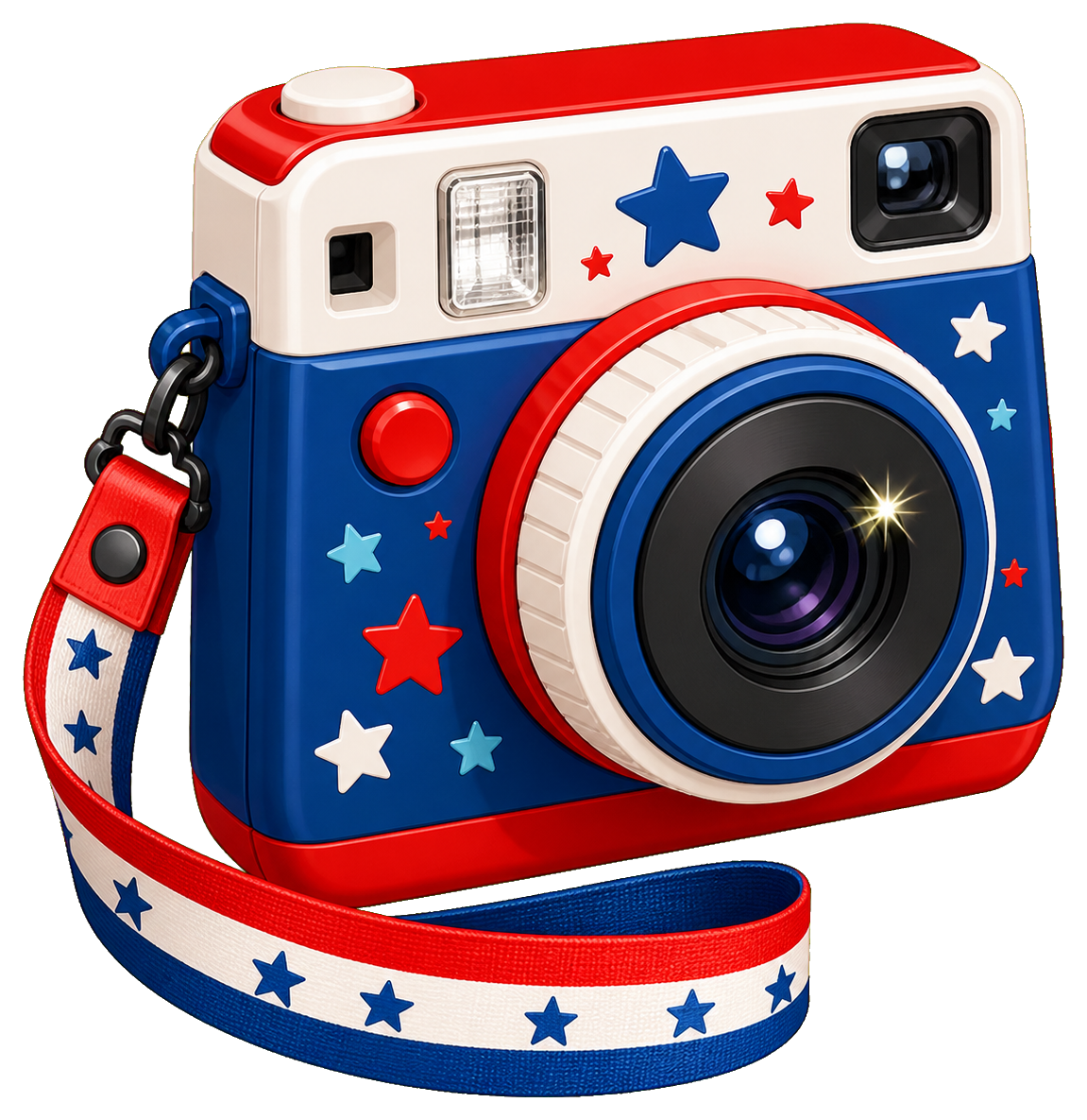 Preview for Festive Camera 4th Of July Sticker