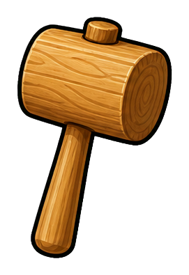 Preview for Wooden Mallet Sticker